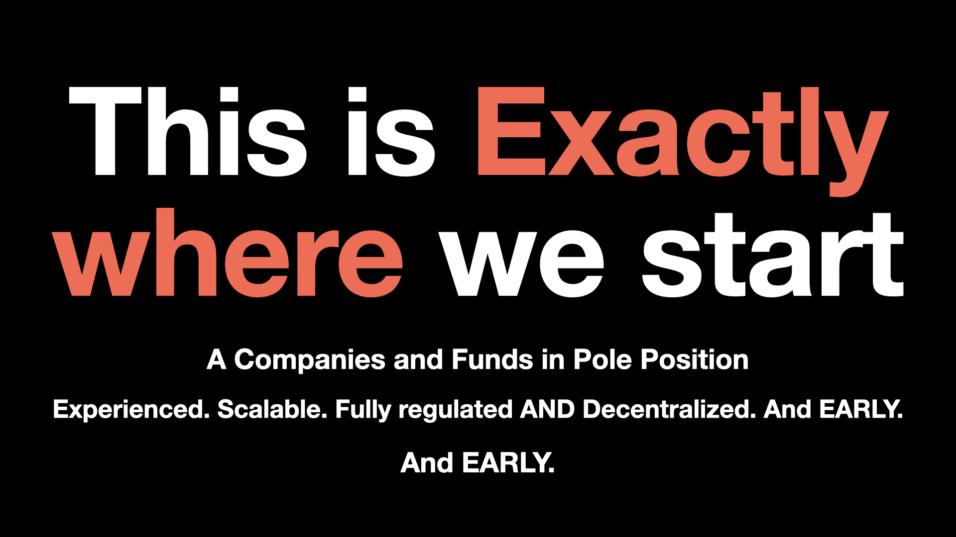 Decentralized Wealth This is where we start