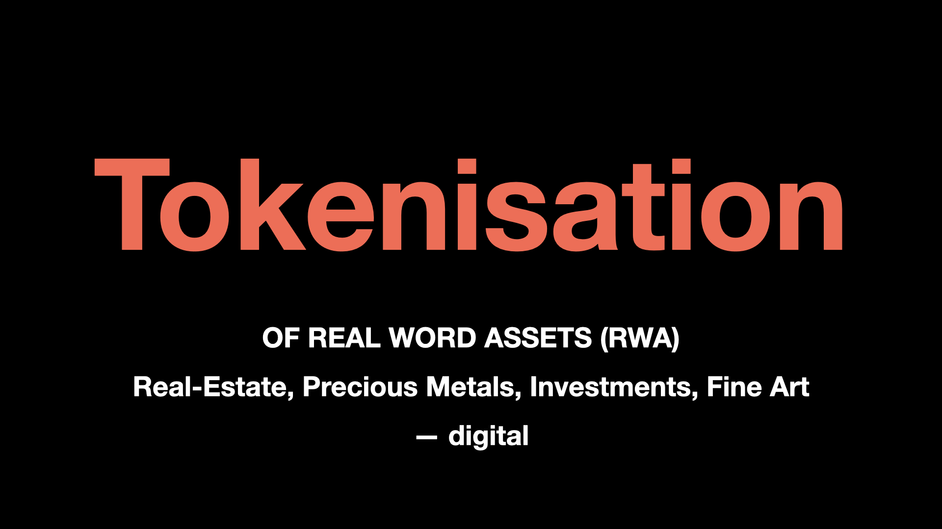 Decentralized Wealth with tokenisation