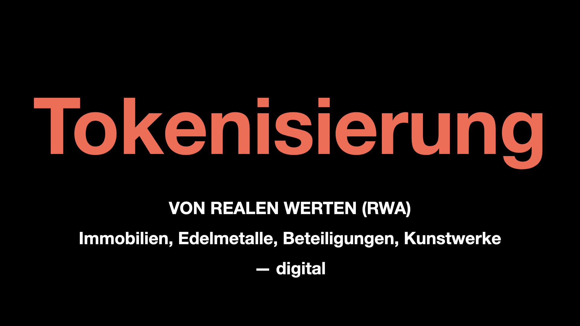 Tokenisierung von Realen Werten