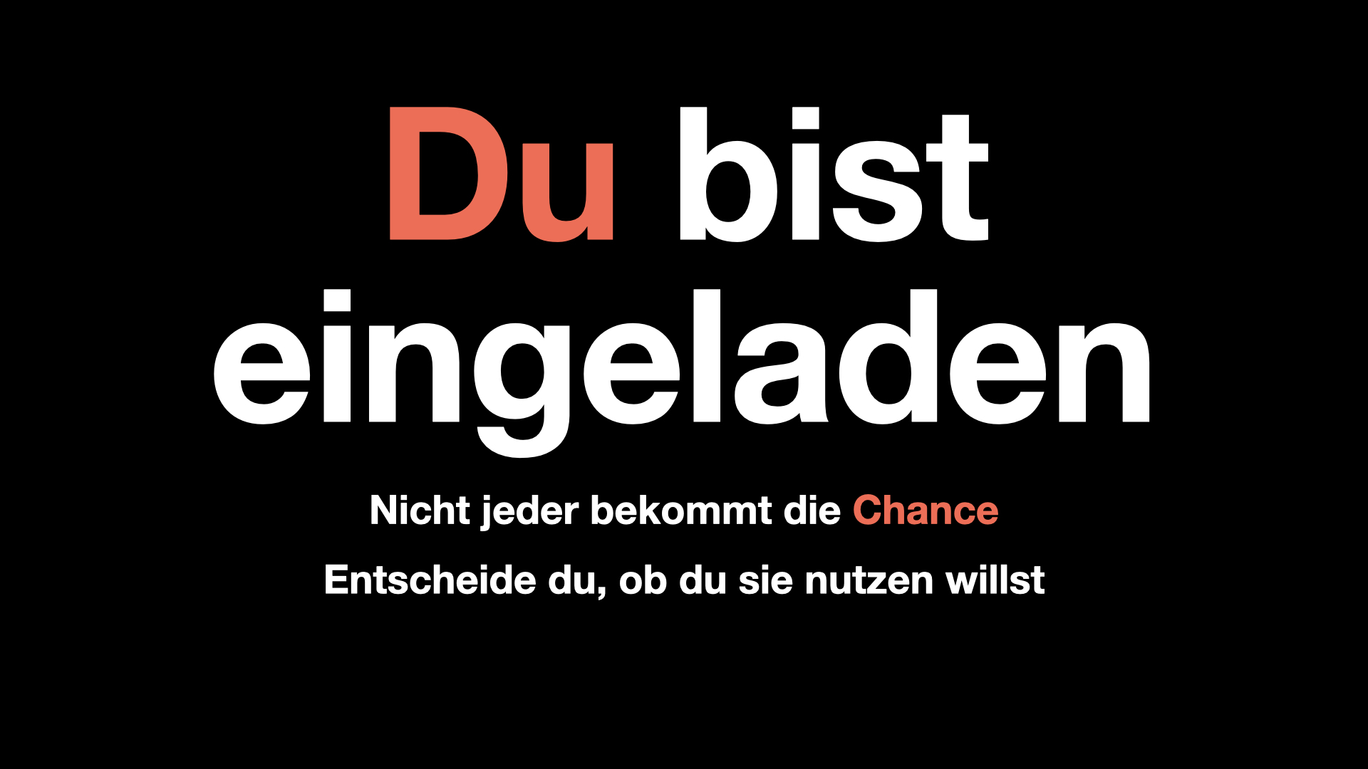 Du bist eingeladen