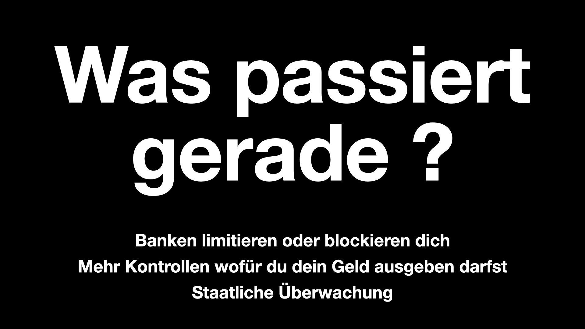 Was gerade passiert